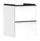 Hansgrohe-HG-Xelu-Q-Waschtischunterschrank-Weiss-Hochglanz-480-475-mit-2-Schubkaesten-fuer-Handwaschbecken-Mattschwarz-54019670 gallery number 1
